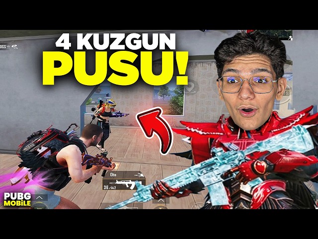 EKİPLE 4 KUZGUN İLE PUSU YAPTIK! KÜFÜR YEDİK😂 - PUBG MOBİLE
