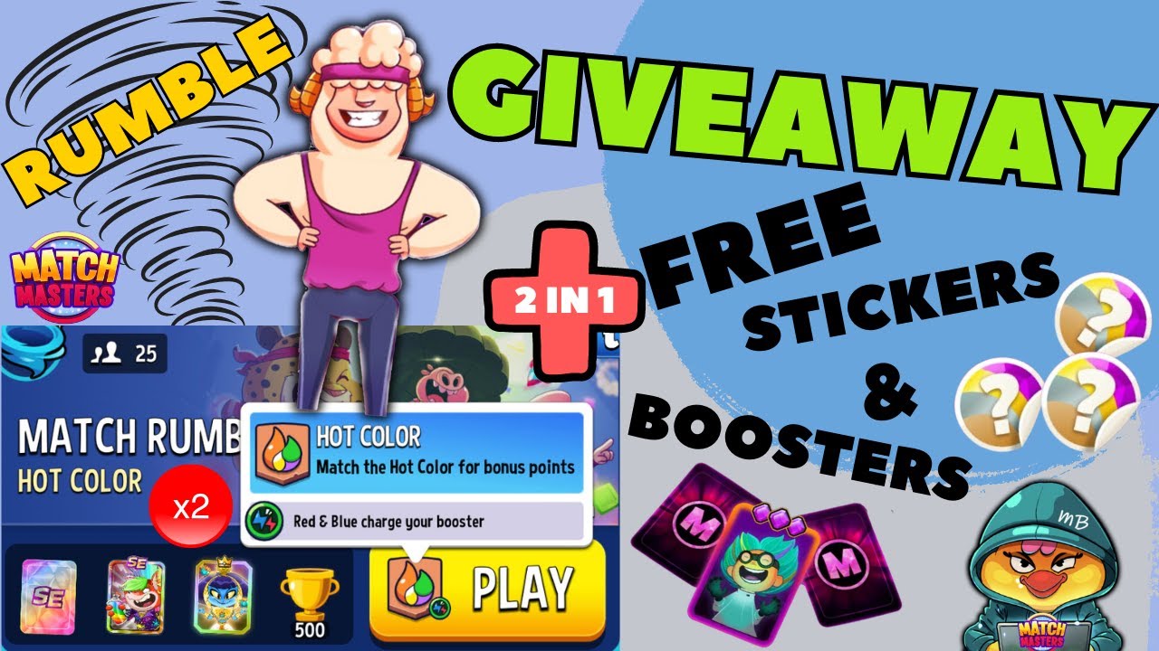Match Masters GIVEAWAY Free boosters and missing stickers! + Match