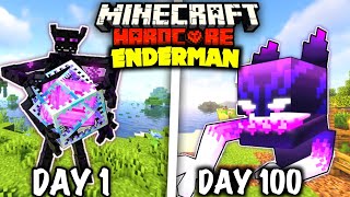 I Survived 100 Days As ENDERMAN in Hardcore Minecraft (Hindi)