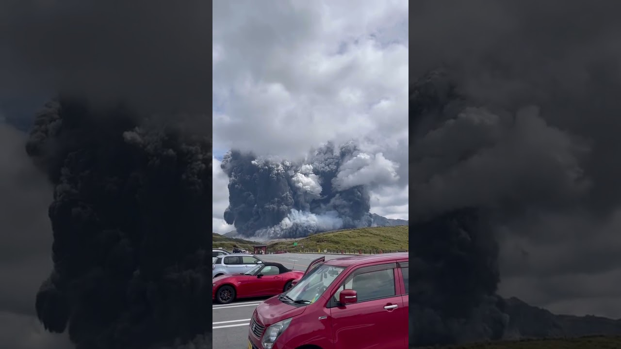 Storica eruzione sul Monte Aso in Giappone - Japan