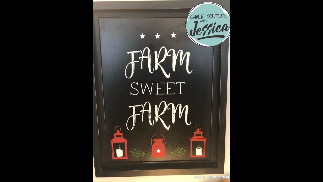 Chalk Couture Farm Sweet Farm on Black Greyson Chalkboard YouTube