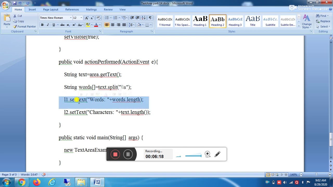 awt textarea part 14 - YouTube