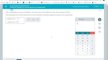 Finding the absolute error and percent error of a measurement