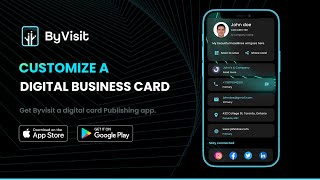 How to publish your digital business card with byvisit mobile app ?