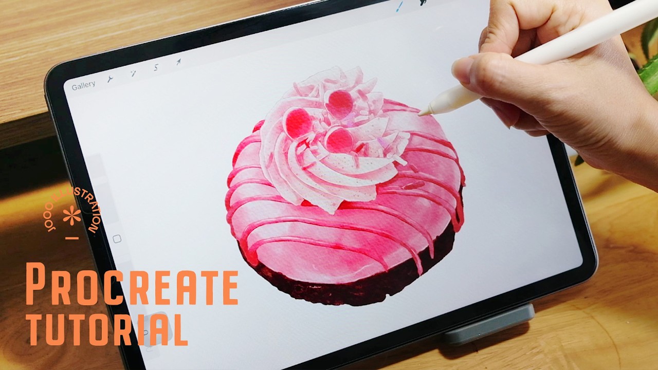 How to Paint a Realistic Pink Donut in Procreate | Procreate Watercolor ...