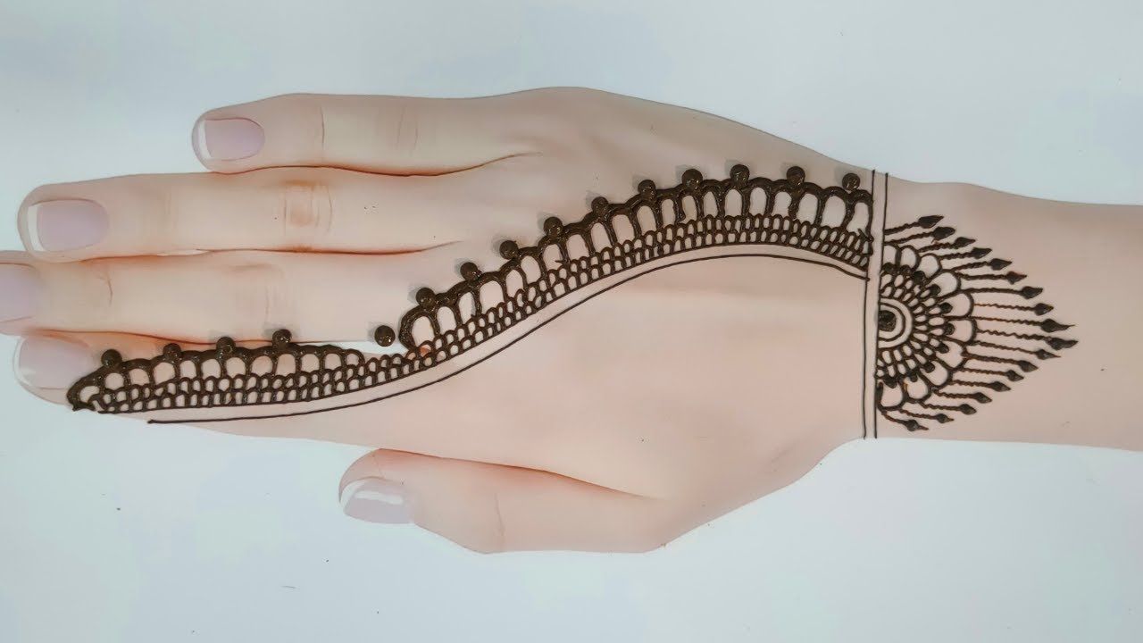 Very Easy Simple Backhand Mehendi Design For Beginners || Mehendi Ka ...