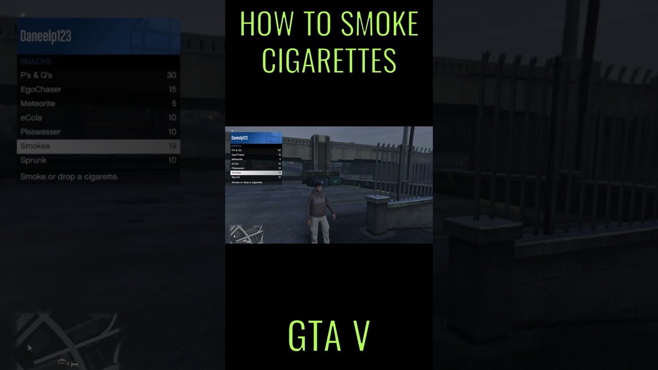HOW TO SMOKE CIGARETTES IN GTA V