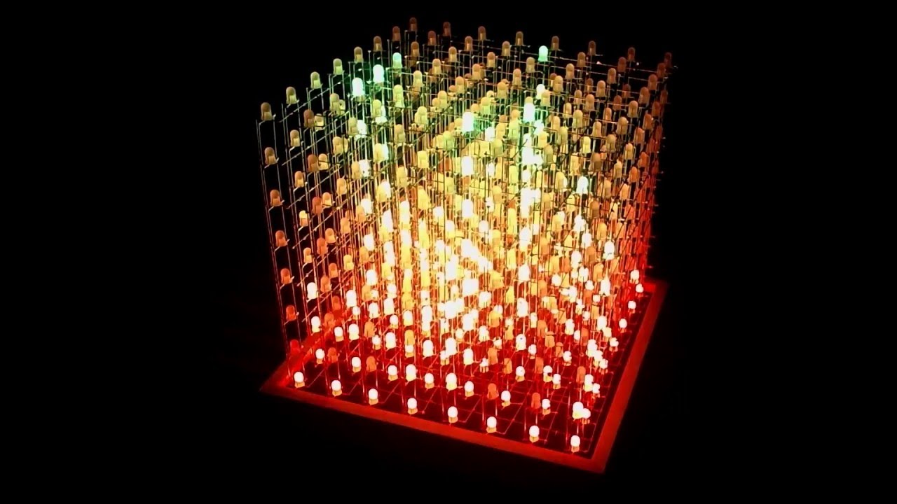 8x8x8 RGB LED Cube Realtime Communication DEMO YouTube