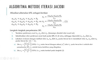 Metode Iterasi Jacobi dengan Python