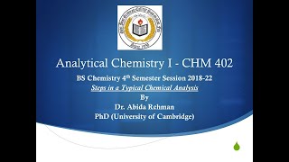 Steps in a Typical Analytical Process