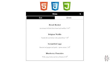 Build a responsive cafe menu using html / css / jquery (Front-End Dev)