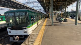 京阪萱島駅準急9054系&普通13016系