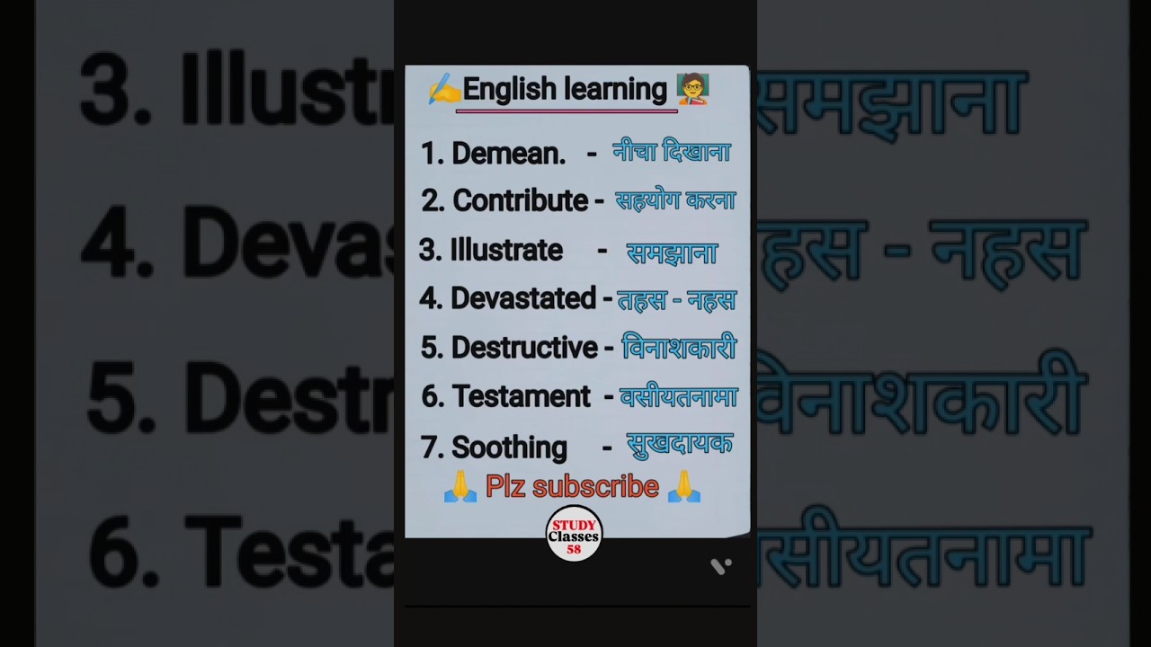 ENGLISH LEARNING - Advance Words Meanings | Vocabulary | How to Speak 