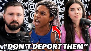 Brian Atlas DEBATES Woman On Illegal Immigrants Staying In America