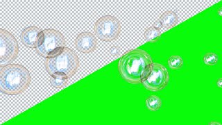 Футаж на зеленом фоне — Мыльные пузыри - ch1