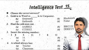 Verbal Reasoning Questions | Verbal Intelligence Test