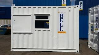 10ft Shipping Container Office - YouTube