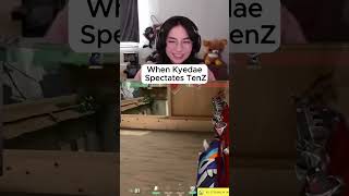 When Kyedae spectates TenZ #valorant #shortsvideo #tenz #kyedae