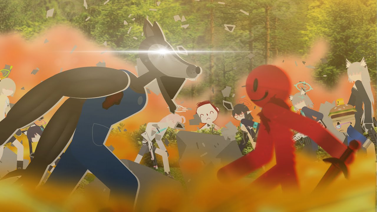 Big Bad Wolf (foxymation) vs C00LKID (Forsaken) / Stick nodes animation