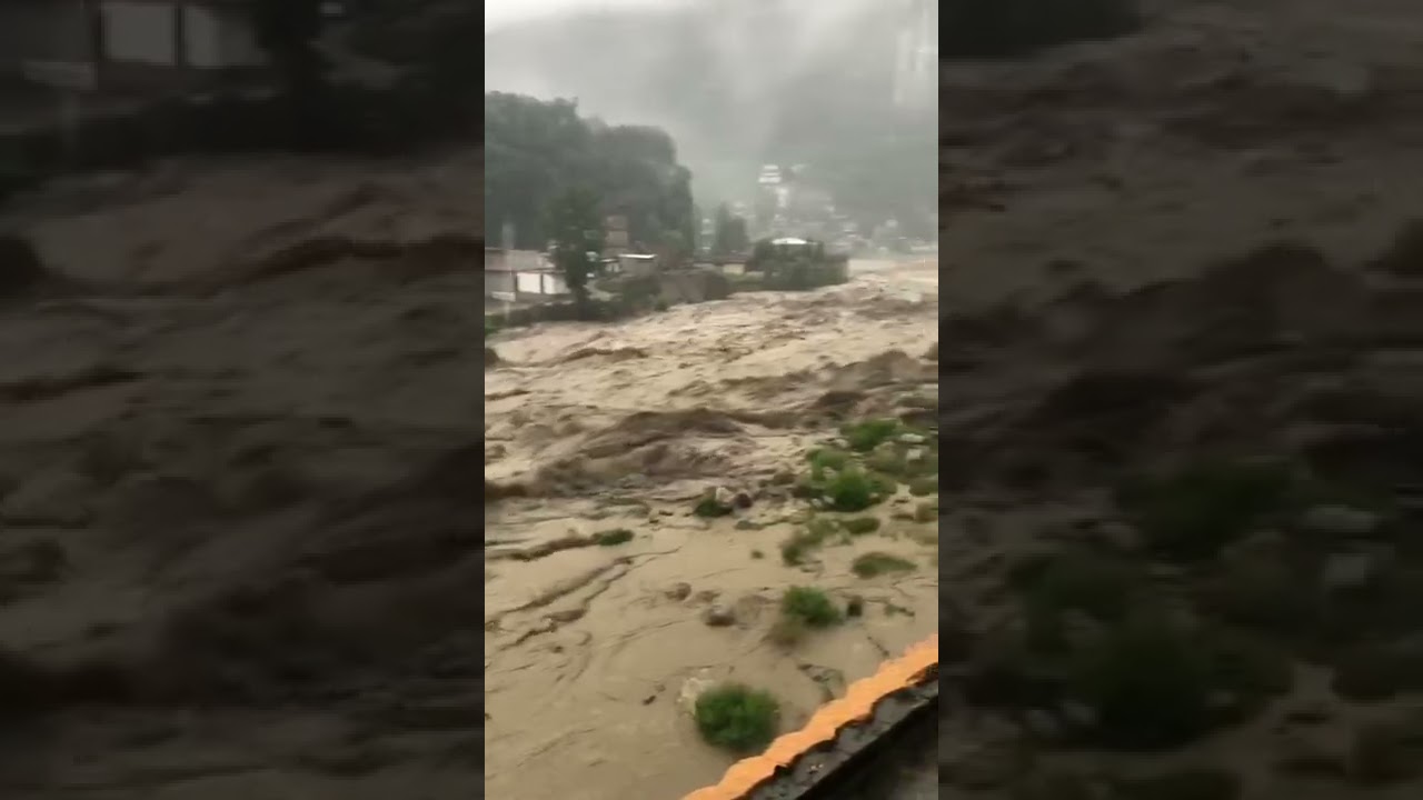 flood in Shangla.Shangla me selaab