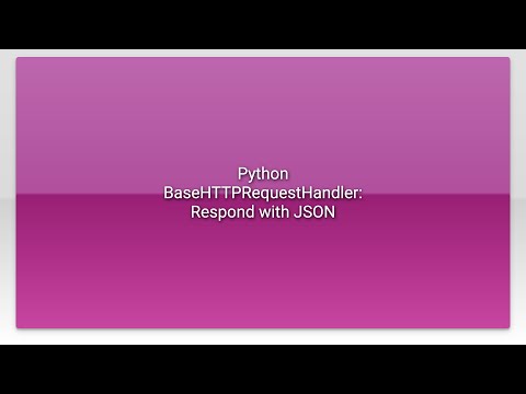 Python BaseHTTPRequestHandler: Respond with JSON