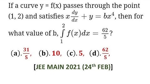 JEE MAIN 2021 (24th FEB) Question of definite Integral || Solution of definite Integral Question |