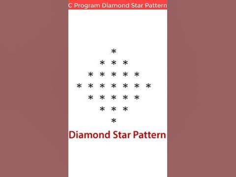 C Program Print Diamond Star Pattern #shorts - YouTube