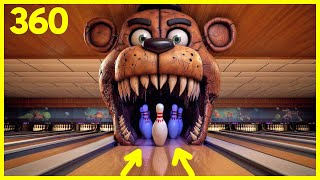 Horror Bowling with Freddy Fazbear // Can you Win? FNAF 360° VR