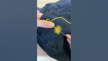 How to mend holes in clothes Amazing Embroidery Stitches For Beginners Tips Sewing Hacks #shorts