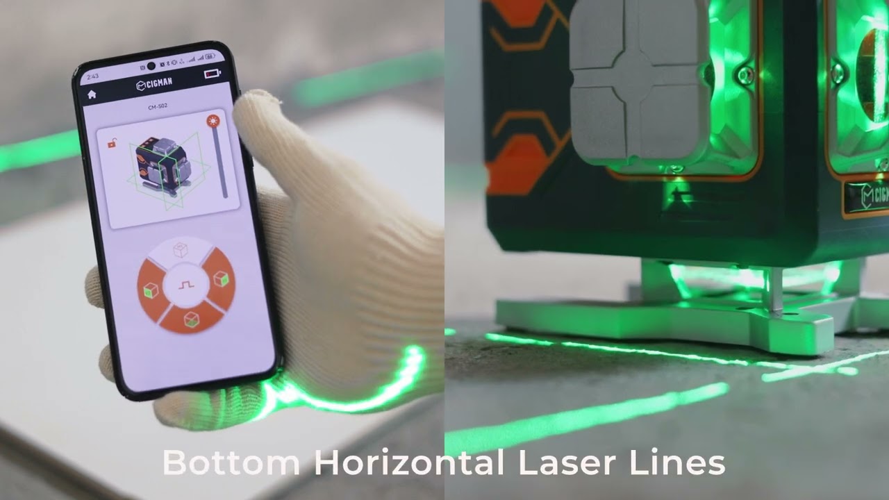 CIGMAN CM-S02 4x360° 16 Lines Laser Level with Remote&APP Control