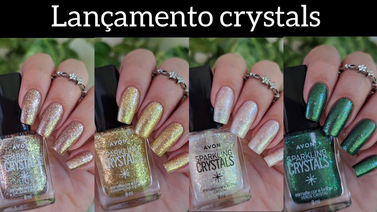 Vernis Pailleté Avon Sparkling Crystals - Or, Argent, Cuivre, Bronze, Rouge - 10 Ml Neuf