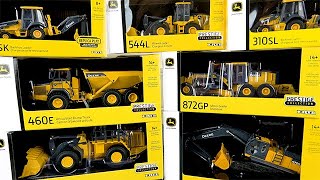 Unboxing 7 construction machines of "John Deere ERTL / TOMY 1/50" ♪