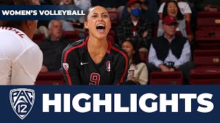 USC vs. No. 3 Stanford Women's Volleyball Highlights | 2023 Season