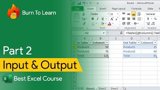 Create an Input and Output Table Part 2 | Excel