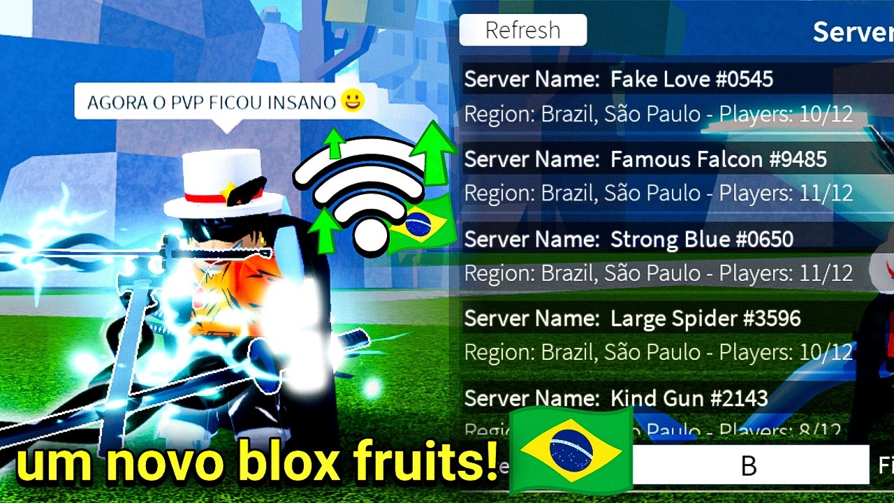 FINALMENTE O ROBLOX LIBEROU Mais SERVERS BRASILEIROS No BLOX FRUITS 