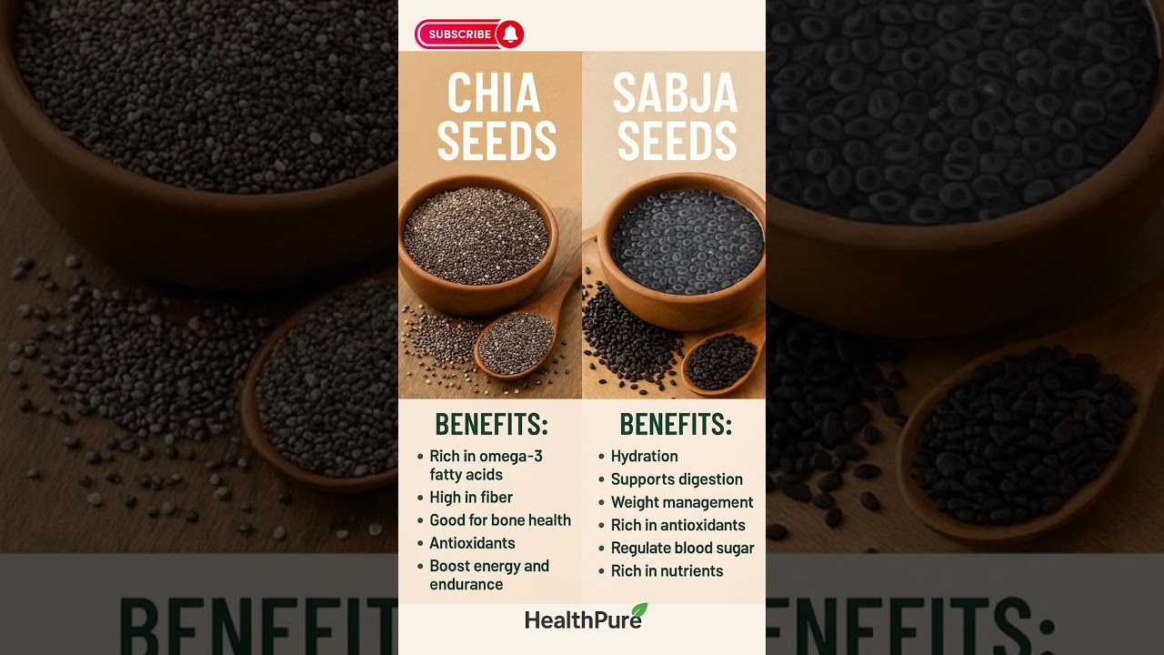“Chia vs Sabja Seeds 🌱 | The Ultimate Health Showdown You Need to Know!”
