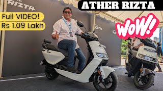 Ather Rizta Family Electric Scooter Launched at Rs 1.09 Lakh || Rizta S & Rizta Z || + Ather Halo