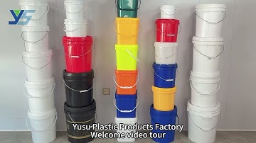 Plastic buckets Source Factory video