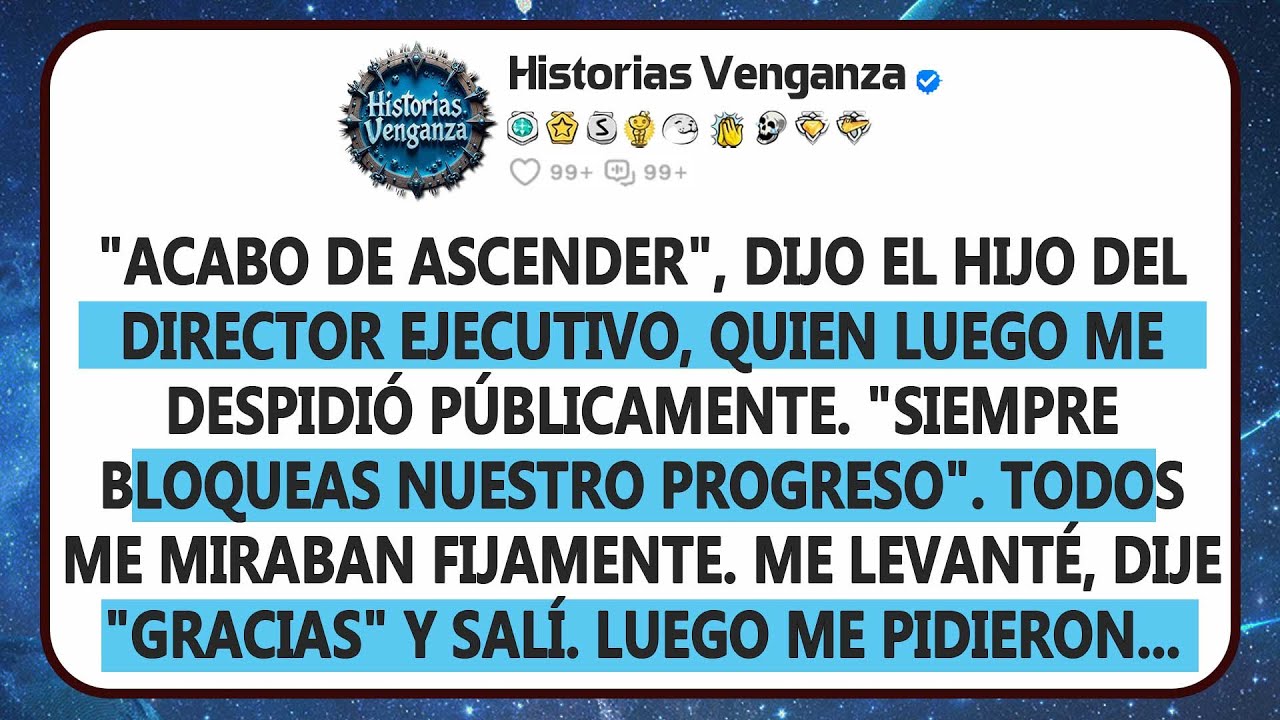 Despedido Públicamente Por El Hijo Del Ceo. Le Agradecí Y Me Rehusé A Limpiar Su Desastre.