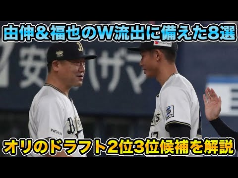 【ドラ1は左のスラッガー】山本由伸＆山崎福也のWローテ流出危機を乗り越えろ!! 24番目に残っていそうな候補8人について【オリックスバファローズ】