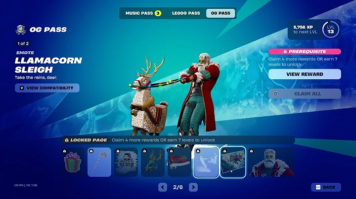 Fortnite OG Season 7 Battle Pass Full Showcase