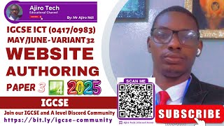 IGCSE ICT (0417/0983) Paper 3 Spreadsheet May June 2025 Variant 32 | Microsoft Excel