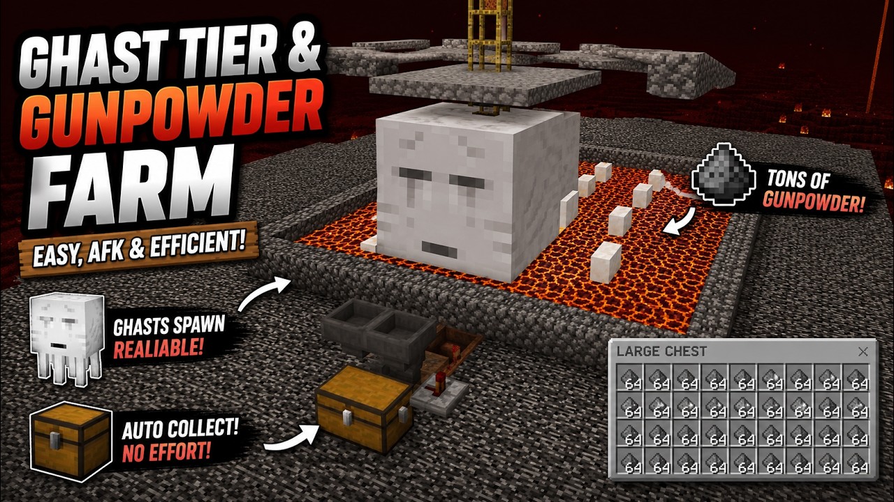 How to Build the BEST Ghast Farm in Minecraft 2026 - YouTube