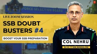 SSB Doubt Clearing Session: Live Q&A with Col Nehru #4