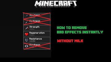 Minecraft: how to clear bad effects (without a milk)