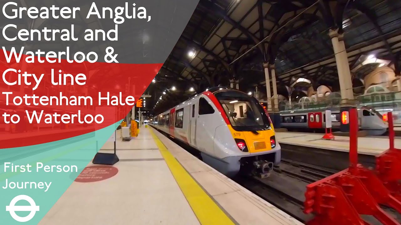 London Underground & GA First Person Journey - Tottenham Hale to Waterloo via Liverpool St & Bank