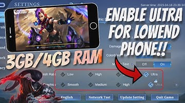 How To Unlock Ultra (Refresh & Graphics) For Lowend Devices!!