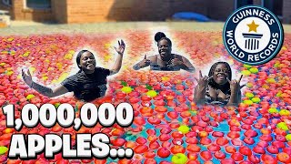 FILLING OUR SWIMMING POOL WITH 1,000,000 APPLES!!
