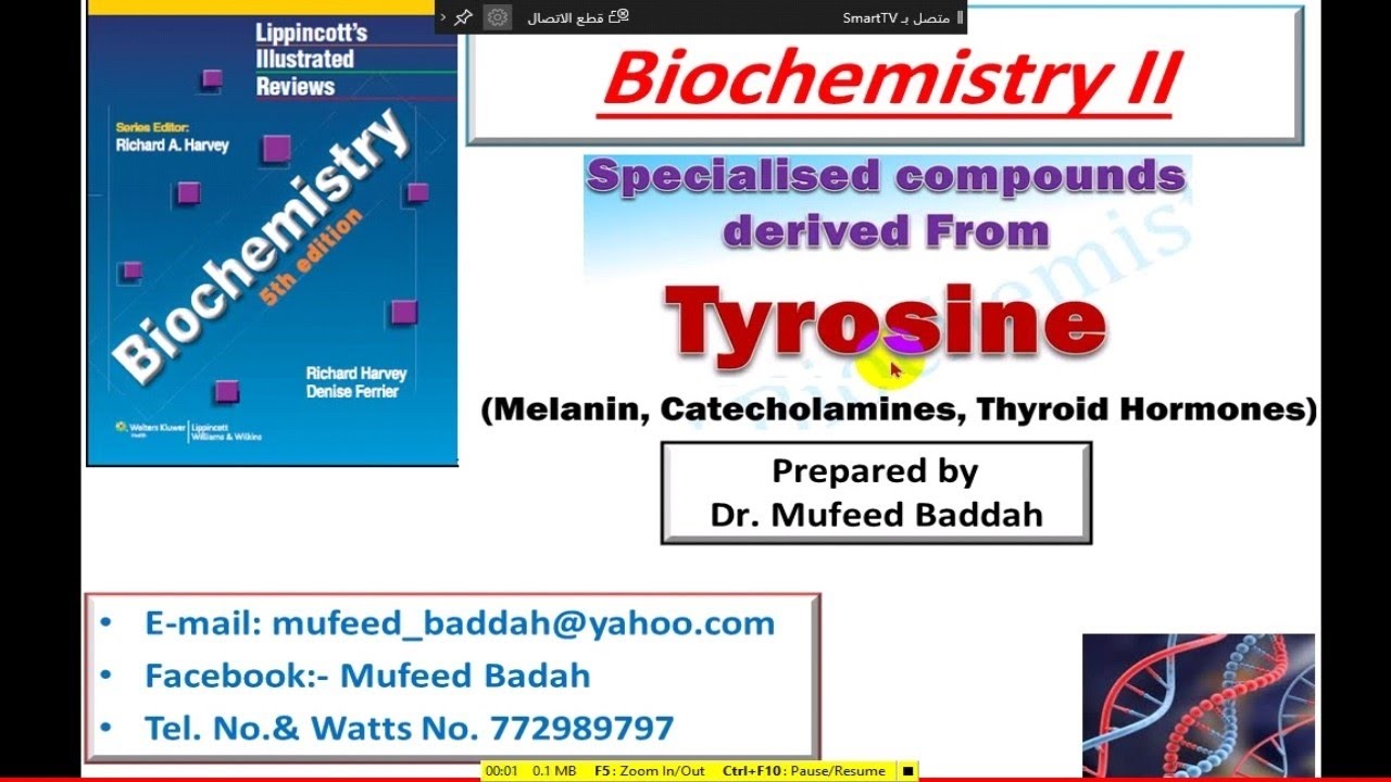 Inborn Erorr of Metabolism -8 - Especial compound drived from Tyrosine Dr. Mufeed baddah