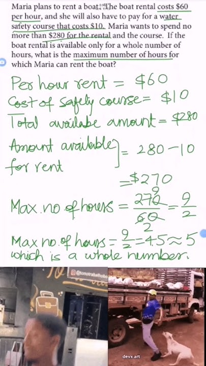 How To Calculate Rent Of A Boat Along With Safety Course Fee SAT how-to-calculate-rent-of-a-boat-along-with-safety-course-fee-sat